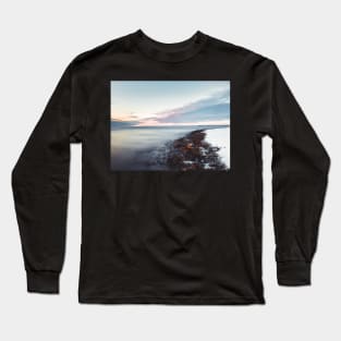 Pebbles and Algae in Snowy Grace V3 Long Sleeve T-Shirt